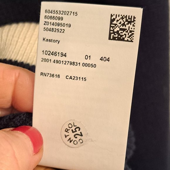 Boss Hugo Boss Sweater Men's Large Color Block Stripe Black Cream Kastory L Slv - Picture 6 of 9